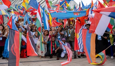 Flag Bearers at the One Young World Summit Belfast, 2023