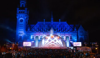 Ottawa townhall building at night